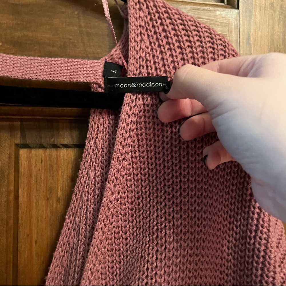 Pink wrap front sweater - Picture 3 of 3